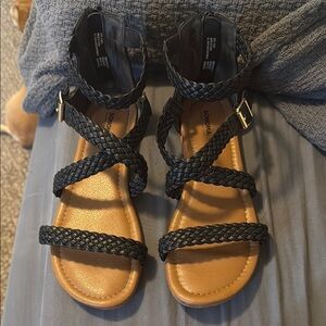 Sonoma Black and Tan Gladiator Sandals